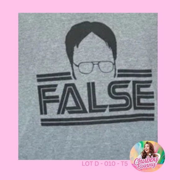 Torrid “The Office” False Crew Tee Dark Grey Size 5 Graphic - Picture 1 of 5